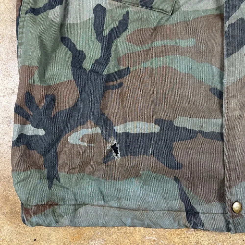 VTG US Army Chemical Protective Jacket‎ Olive Drab Large 80s Military Surplus